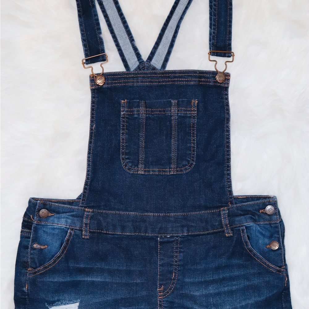 Denim Dungaree Romper